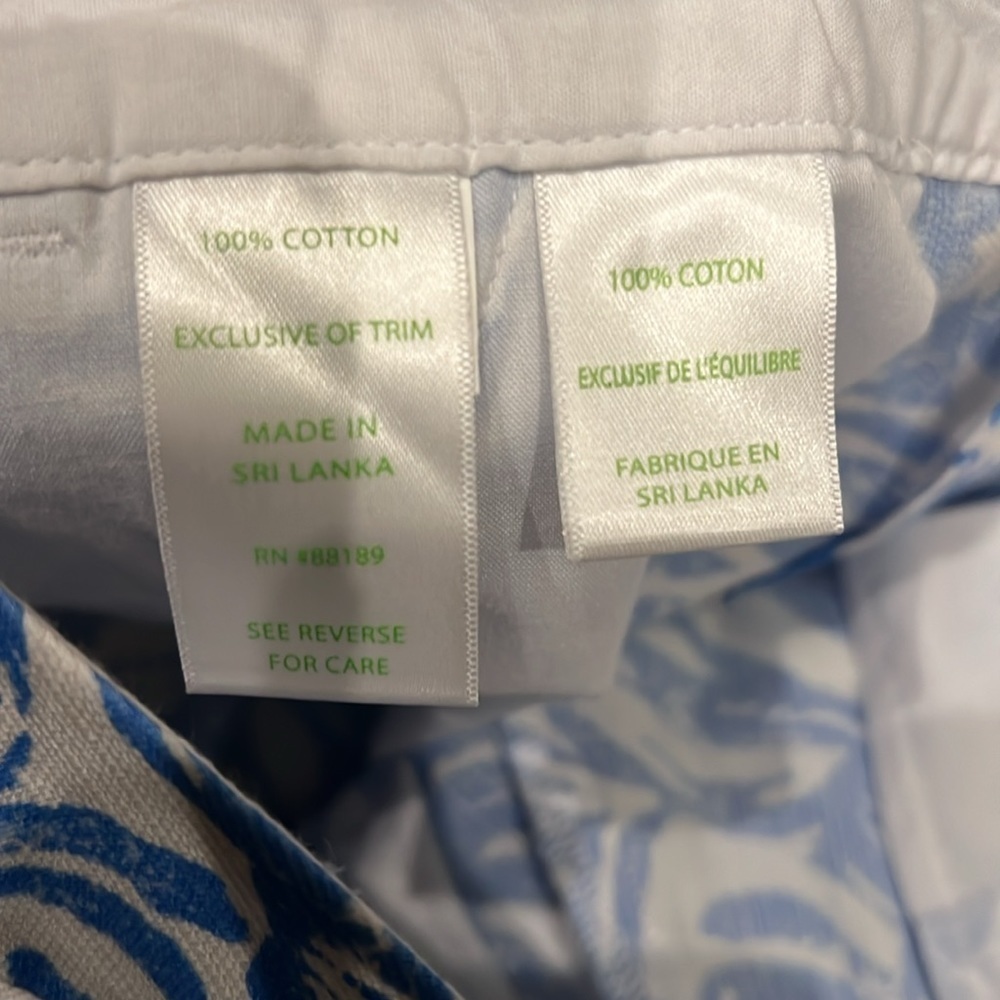Lilly Pulitzer Callahan Shorts Resort White and Blue On a Roll size 10 NWT - Picture 7 of 8